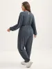 Supersoft Heather Stretchy Waist Pockets Jumpsuit sold by Bloomchic