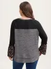Floral Print Flared Sleeve Contrast Sweatshirt sold by Bloomchic