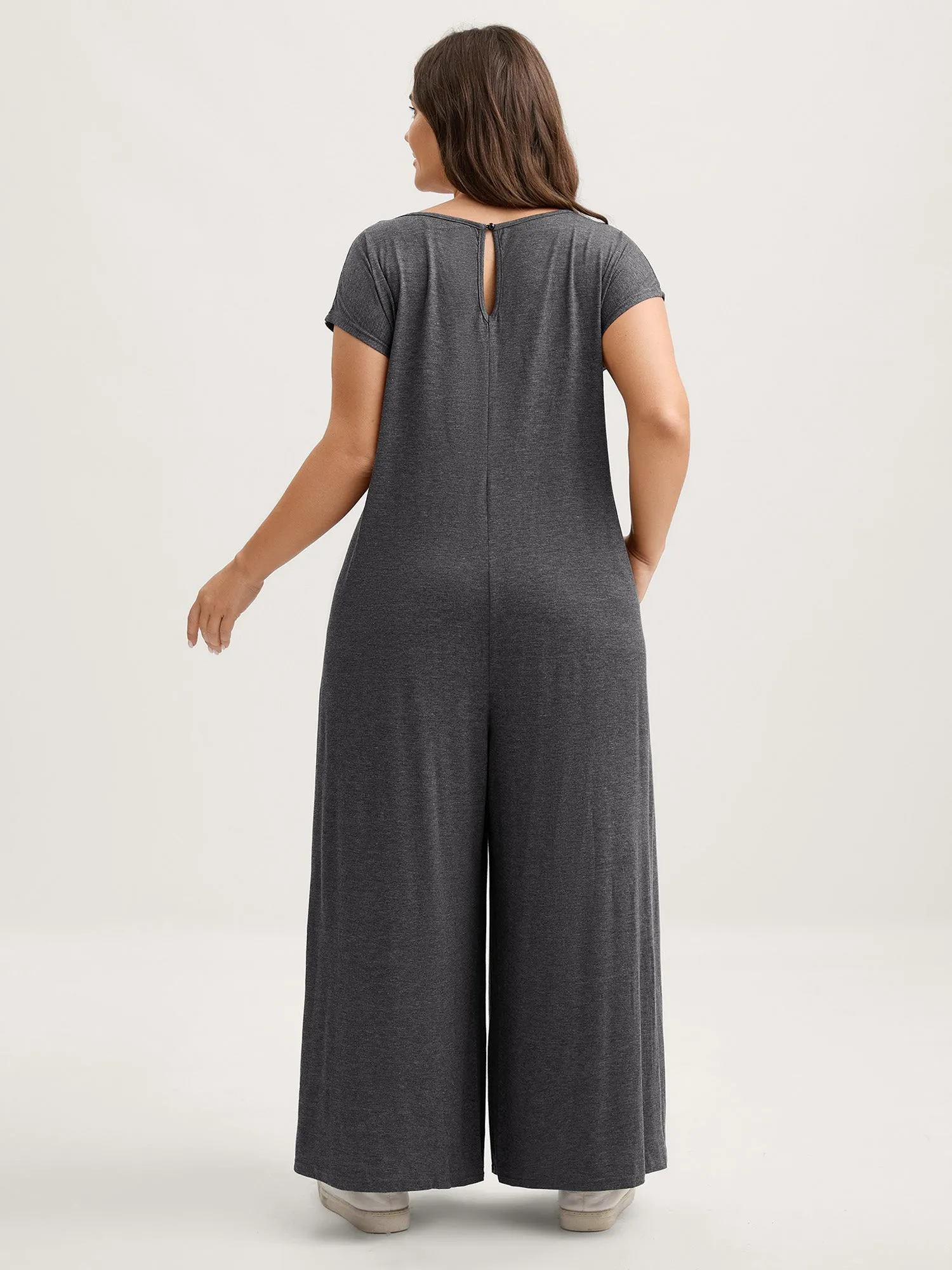 Supersoft Waist-Contouring Wide-Leg Jumpsuit sold by Bloomchic product image thumbnail 4