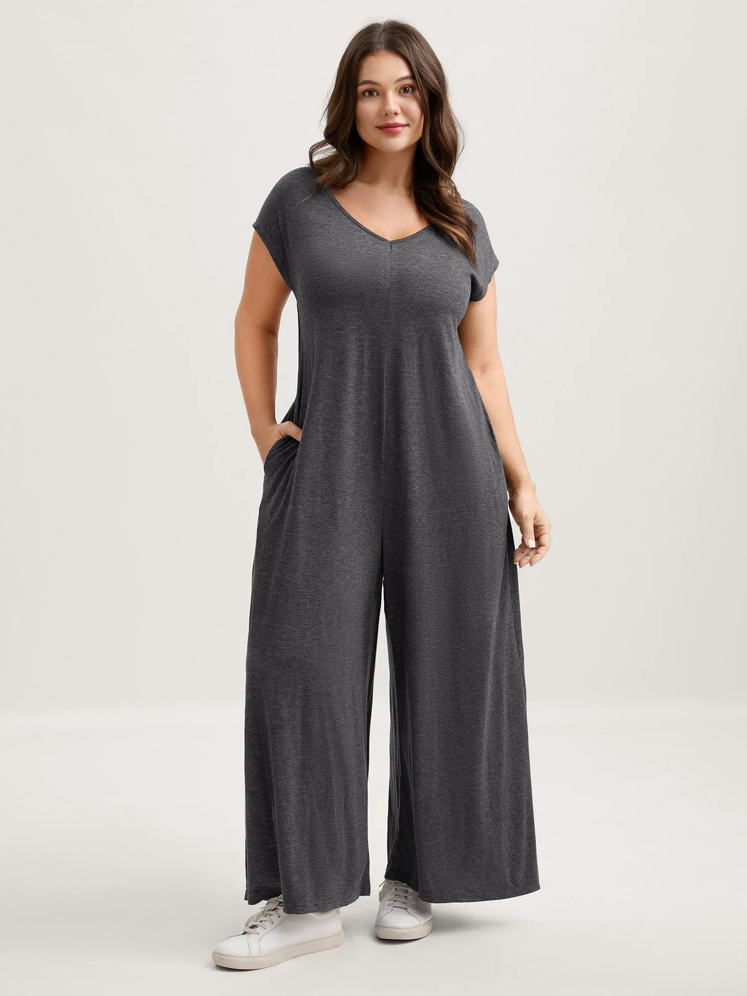 Supersoft Waist-Contouring Wide-Leg Jumpsuit sold by Bloomchic