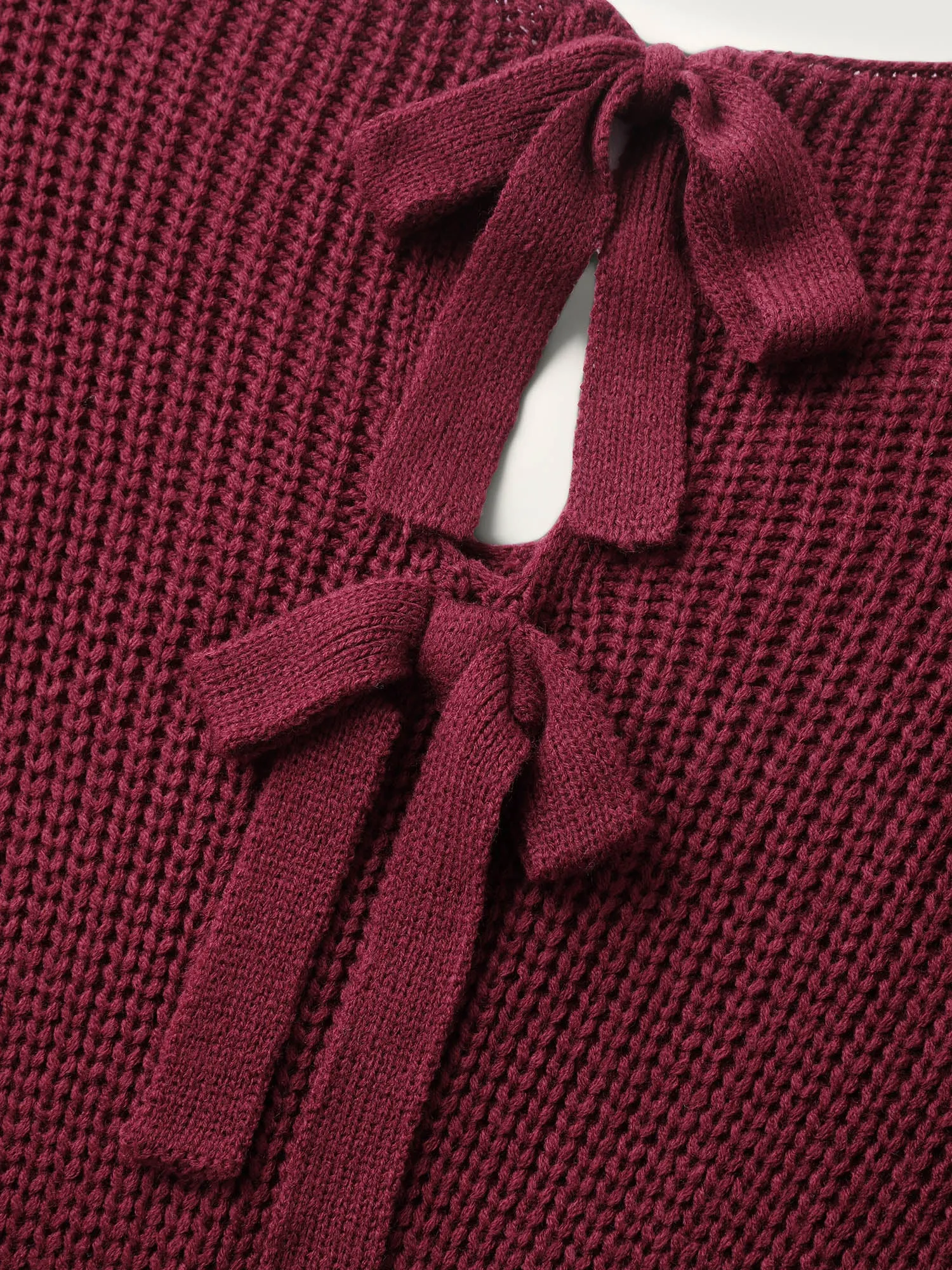 Backless Ties Textured Cinched Pullover sold by Bloomchic product image thumbnail 5