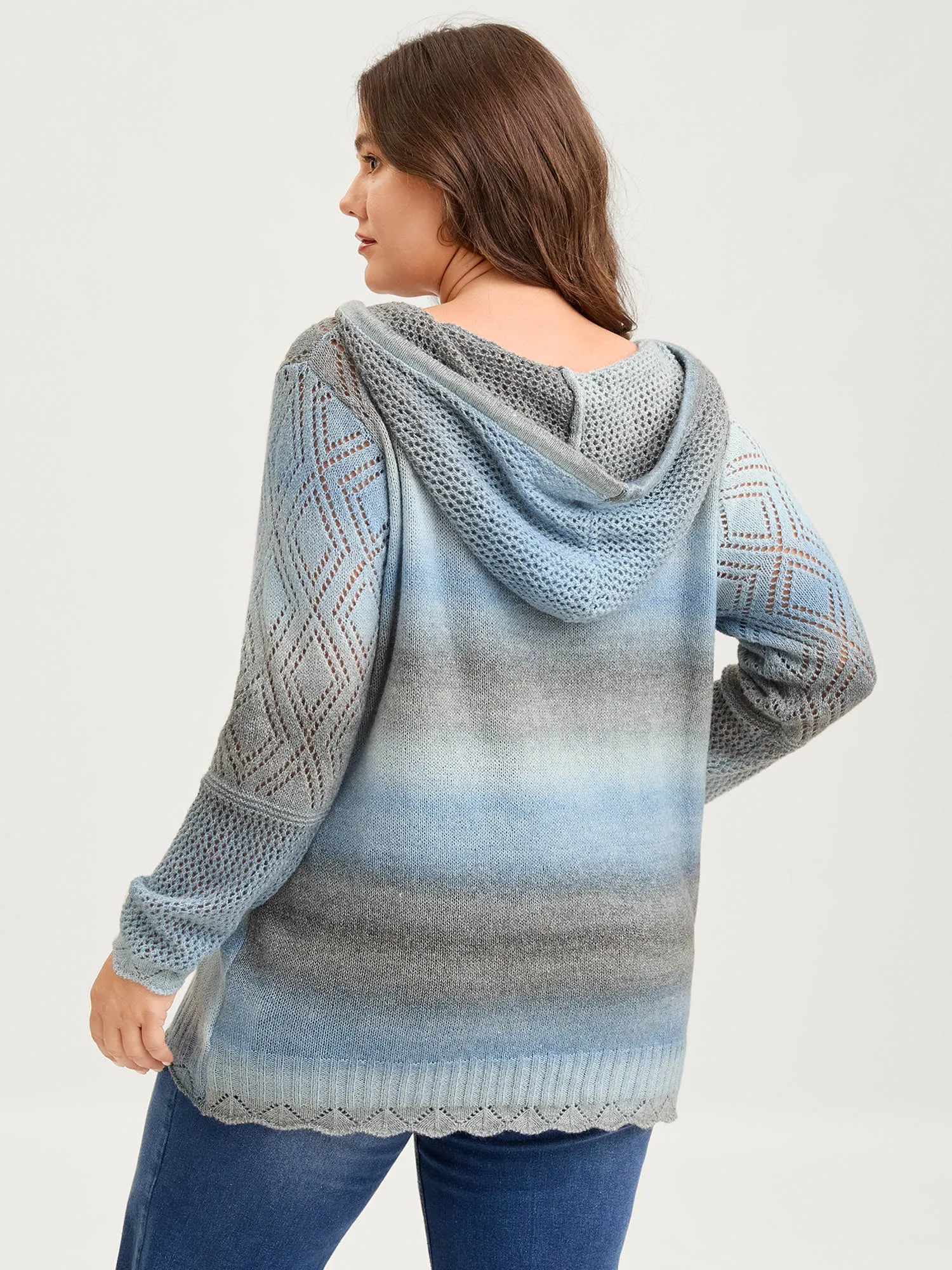 Heather Ombre Gradient Hooded Pullover sold by Bloomchic product image thumbnail 5