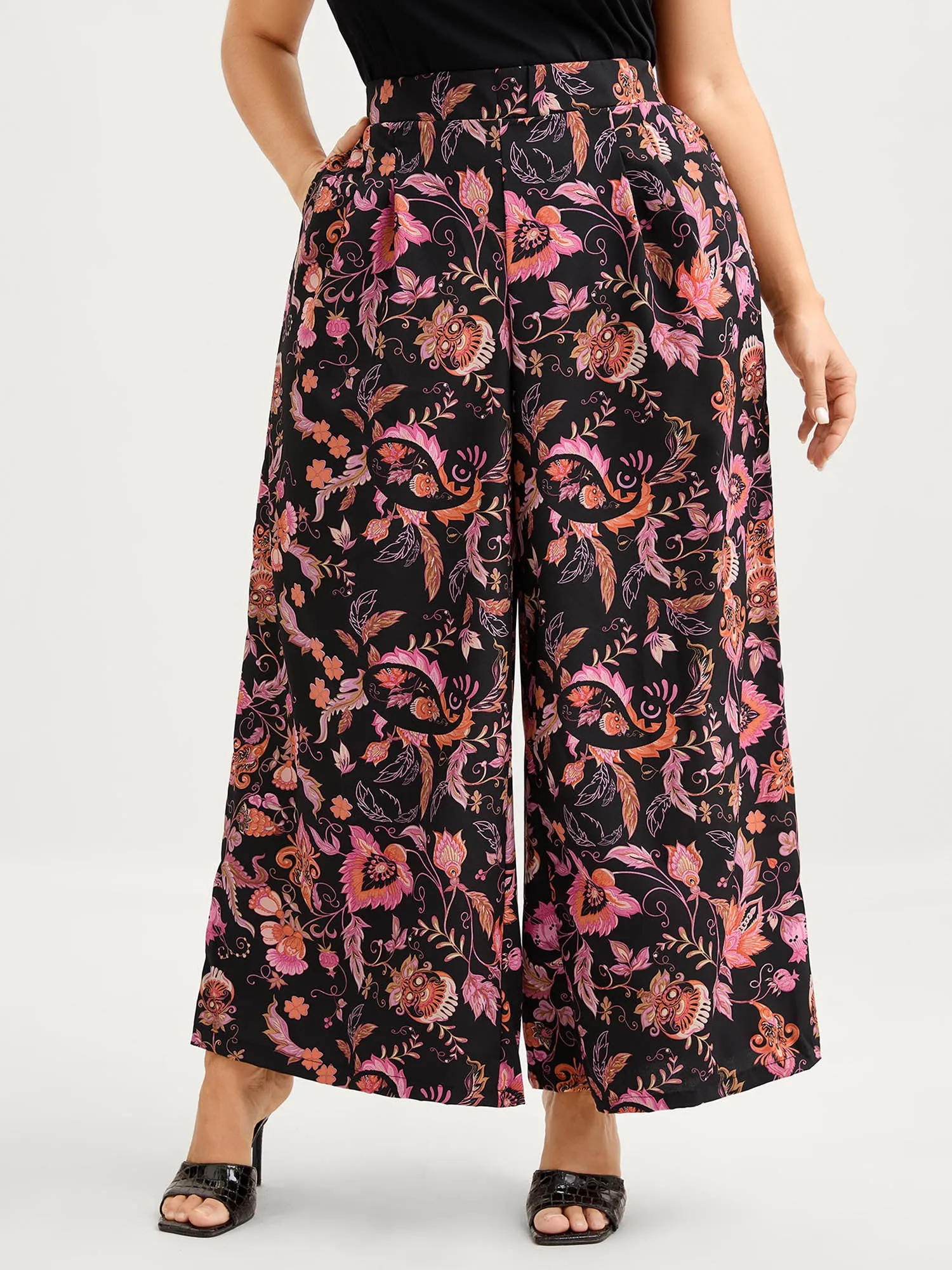 Paisley Print Wide-Leg Pants sold by Bloomchic product image thumbnail 2