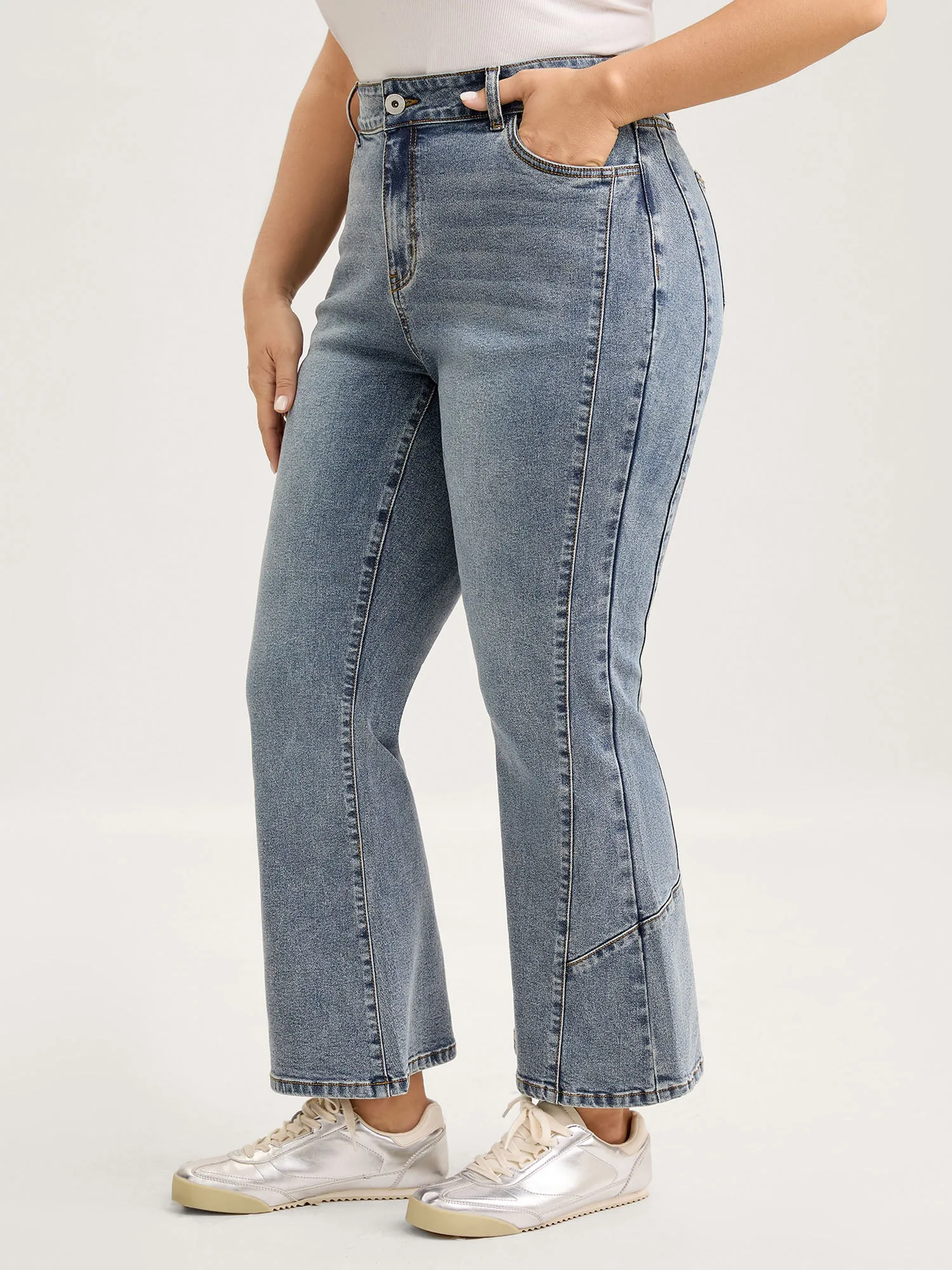 Sand Wash Bootcut Mid-Rise Jeans sold by Bloomchic product image thumbnail 2