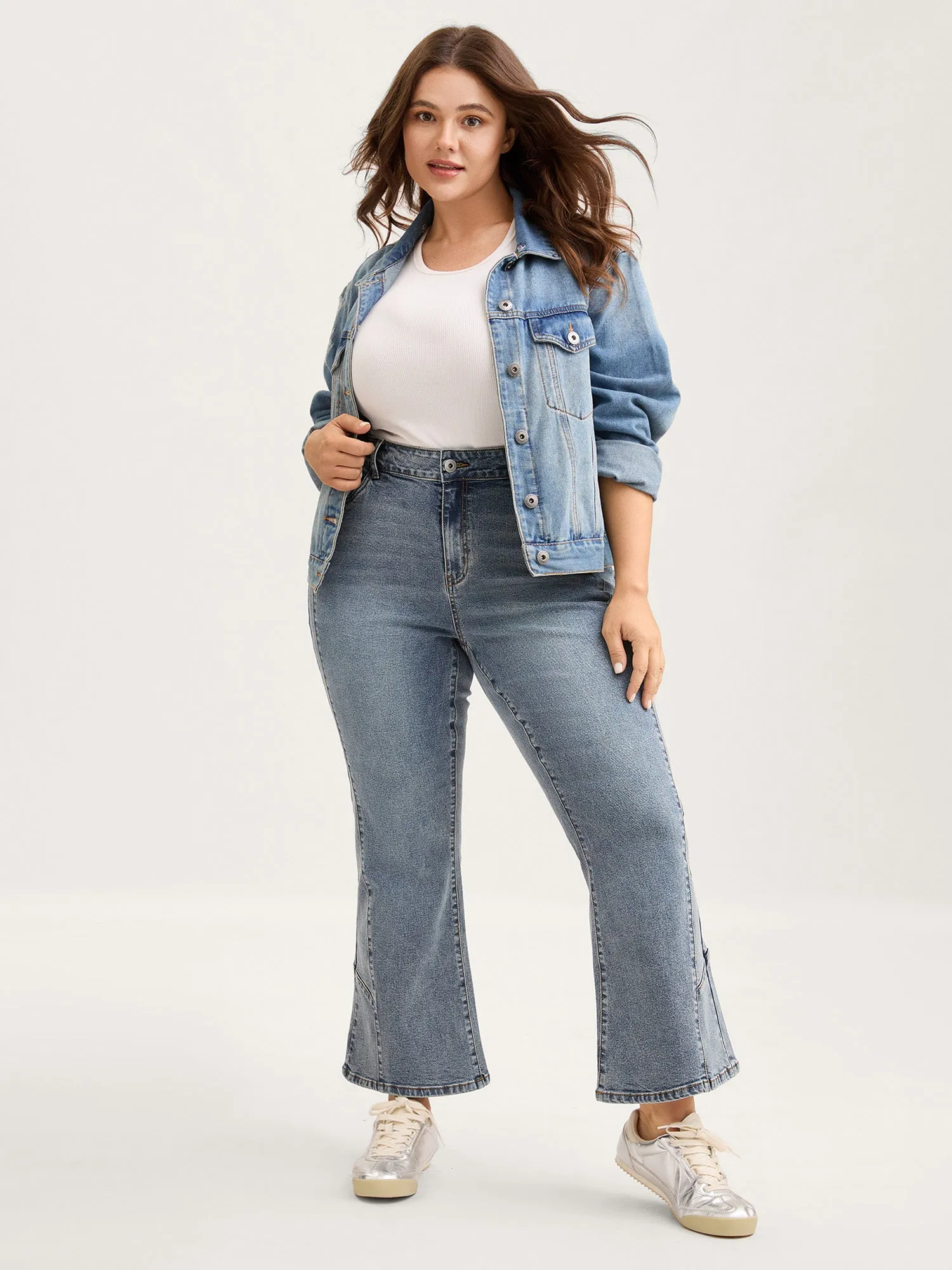 Sand Wash Bootcut Mid-Rise Jeans sold by Bloomchic product image thumbnail 3