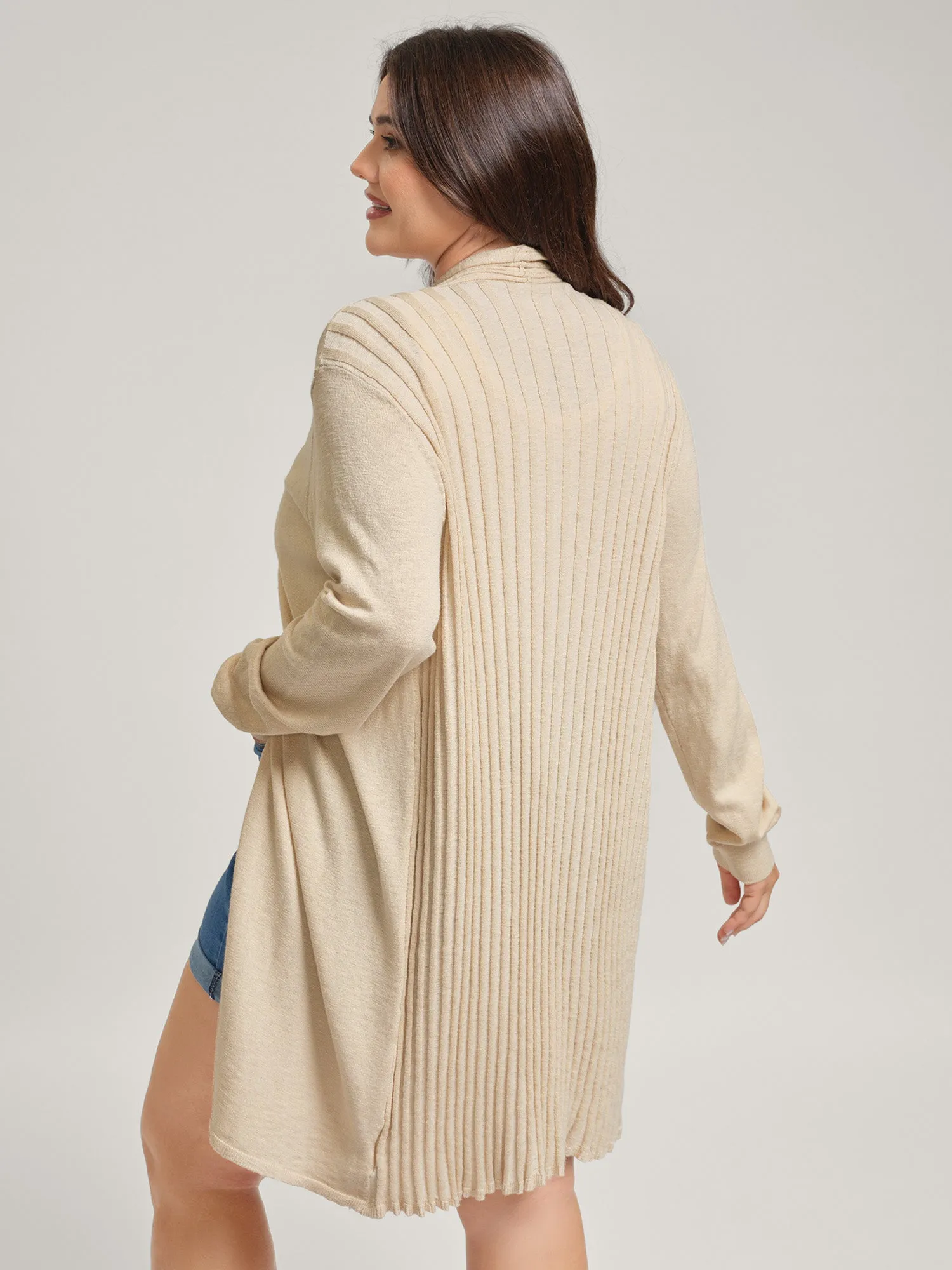 Supersoft Lapel Collar Textured Knit Cardigan sold by Bloomchic product image thumbnail 4