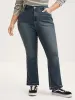 Rolled Cuff Straight-Leg Jeans sold by Bloomchic