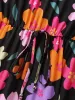 Colorful Floral Print Waist-Tie Midi Dress sold by Bloomchic