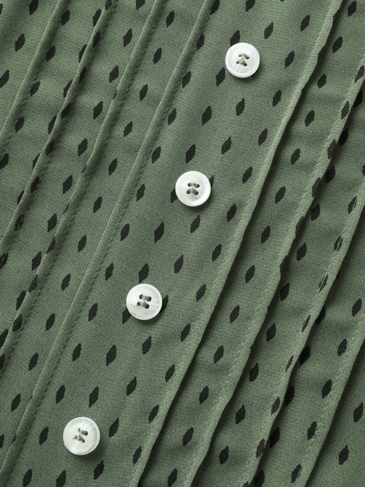 Polka Dots Pin Tuck Button Detail Blouse sold by Bloomchic product image thumbnail 5