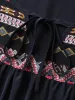 Colorful Boho Neck-Tie Puffy Sleeve Blouse sold by Bloomchic