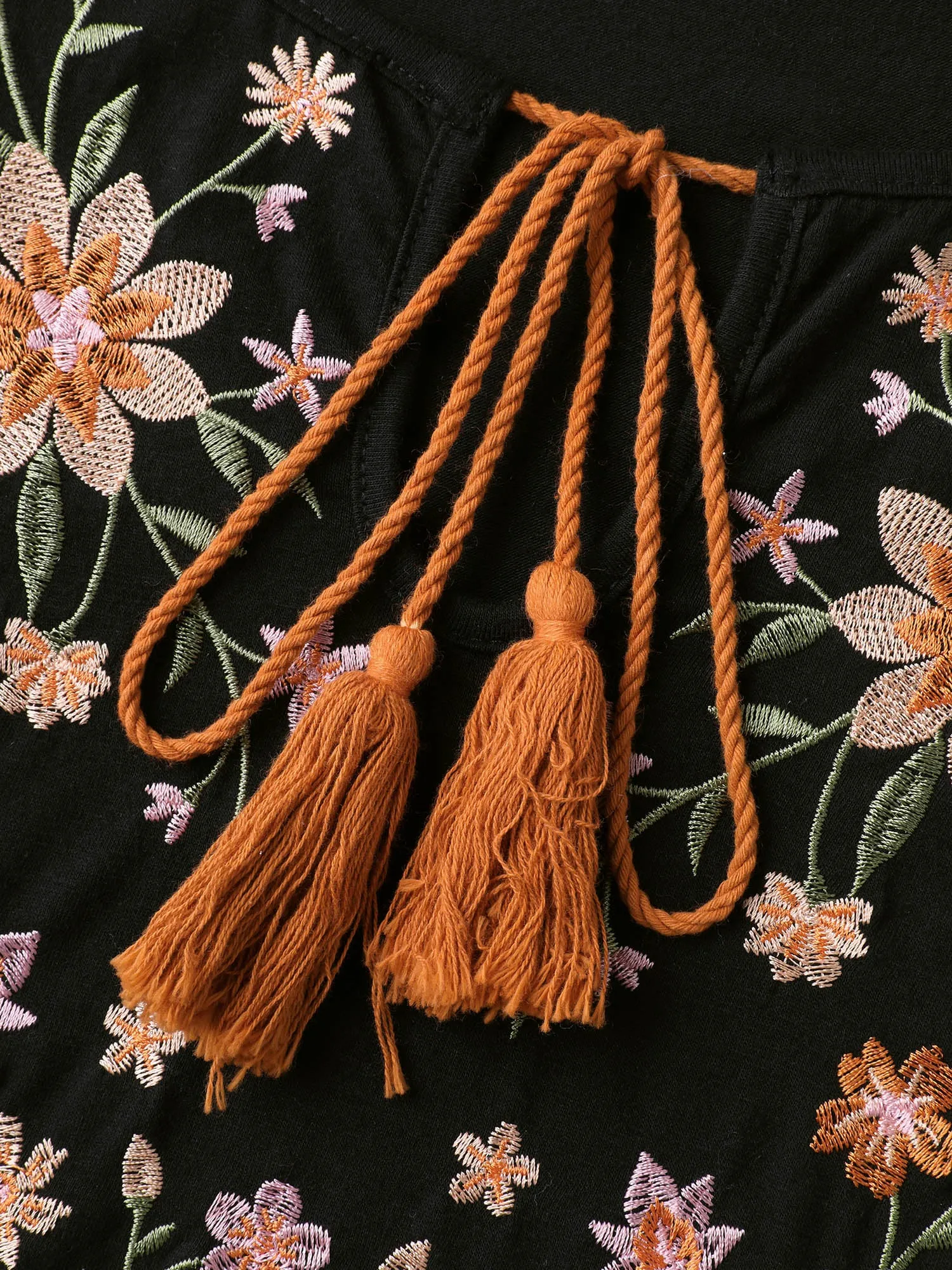 Floral Neck Embroidery Lace Trim Knit Top sold by Bloomchic product image thumbnail 5