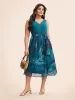 Floral Print Belted Patchwork Pocket Tank Dress sold by Bloomchic