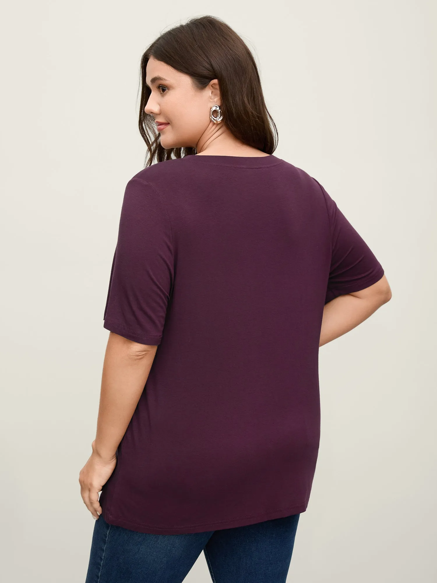 Supersoft Knotted Solid T-Shirt sold by Bloomchic product image thumbnail 4