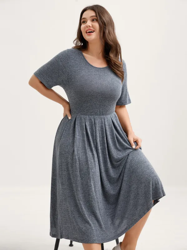 Supersoft Heather Stretch Midi Dress sold by Bloomchic