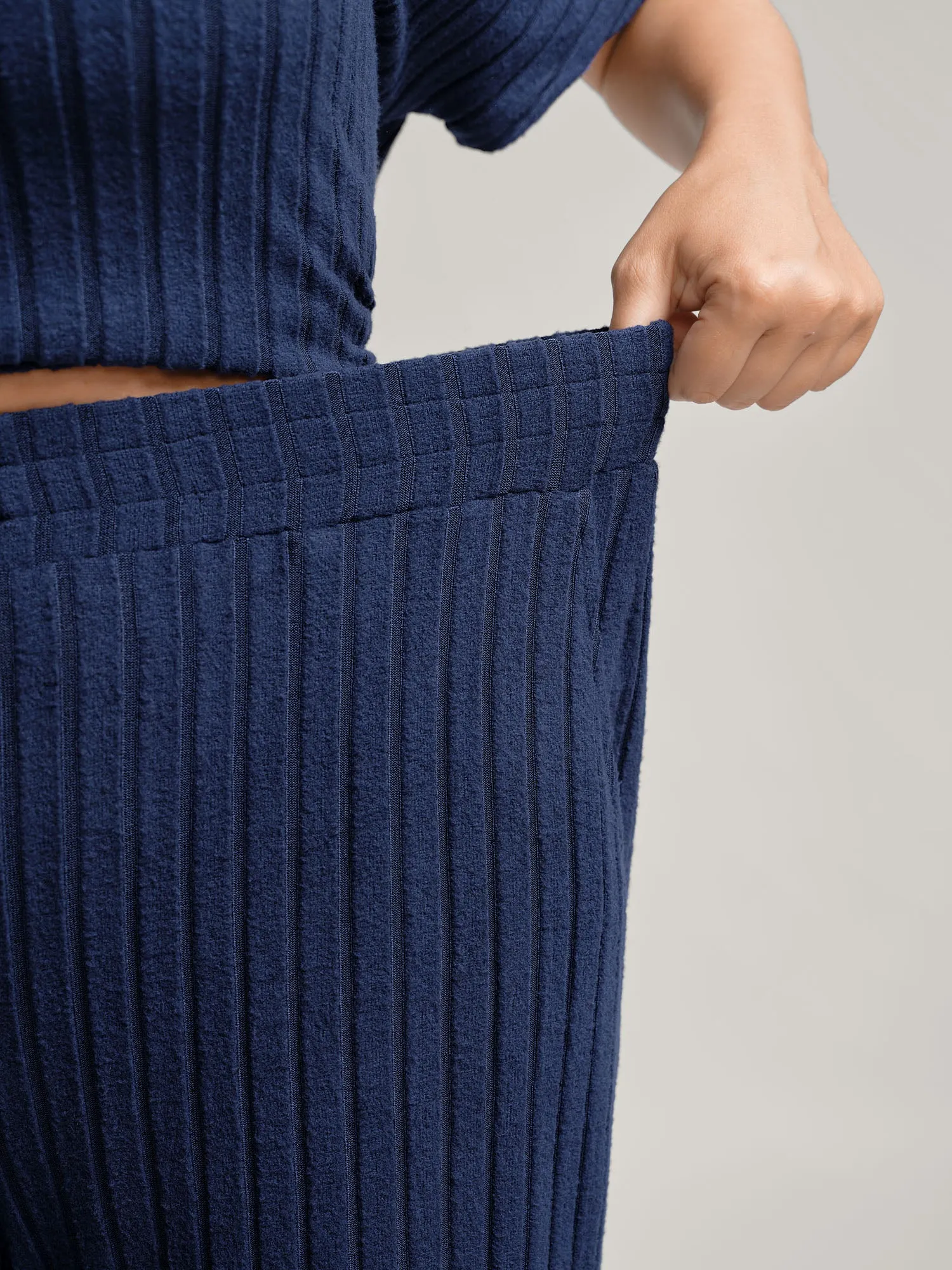 Stretchy Pit Strip Solid Loungewear Set sold by Bloomchic product image thumbnail 5