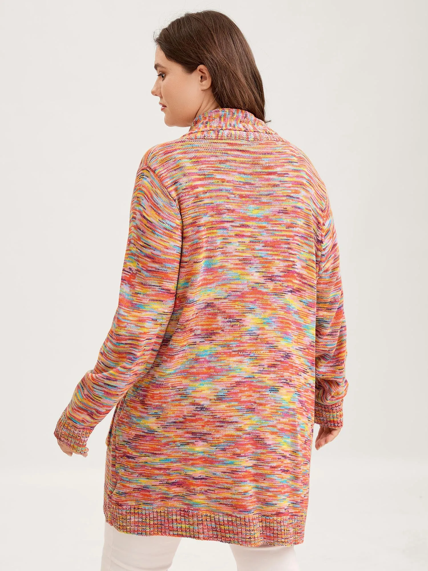 Lapel Collar Pockets Heather Knit Cardigan sold by Bloomchic product image thumbnail 4