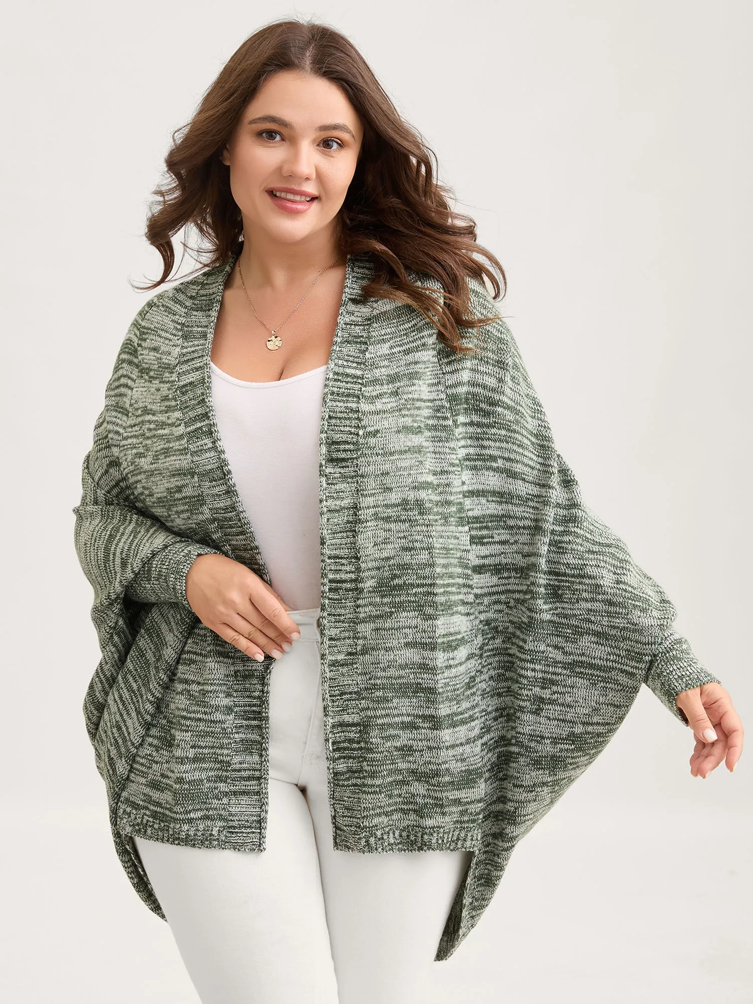 Color Contrast Dolman Sleeve Knit Cardigan sold by Bloomchic