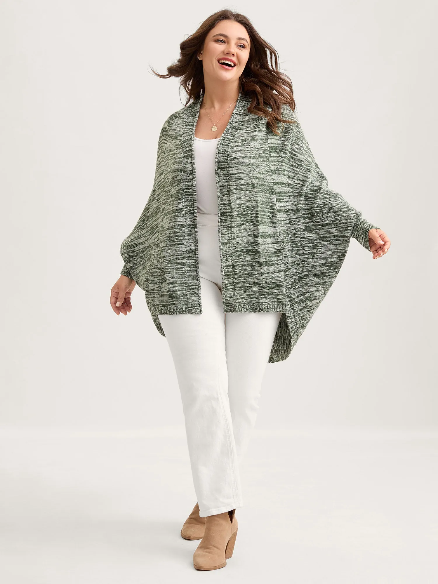 Color Contrast Dolman Sleeve Knit Cardigan sold by Bloomchic product image thumbnail 3