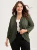 Supersoft Scalloped Trim Three-Quarter Sleeve Cardigan sold by Bloomchic
