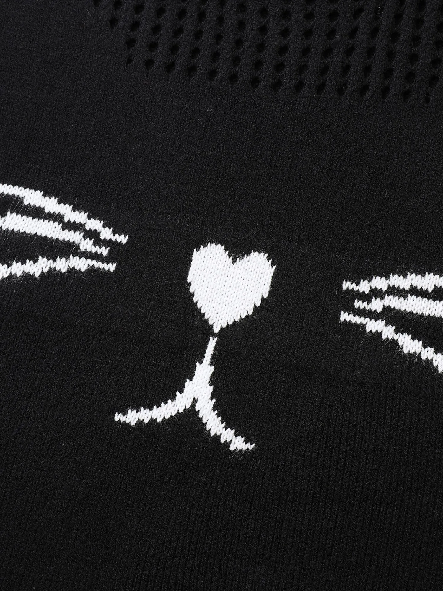 Jacquard Cut-Out Solid Pullover sold by Bloomchic product image thumbnail 5