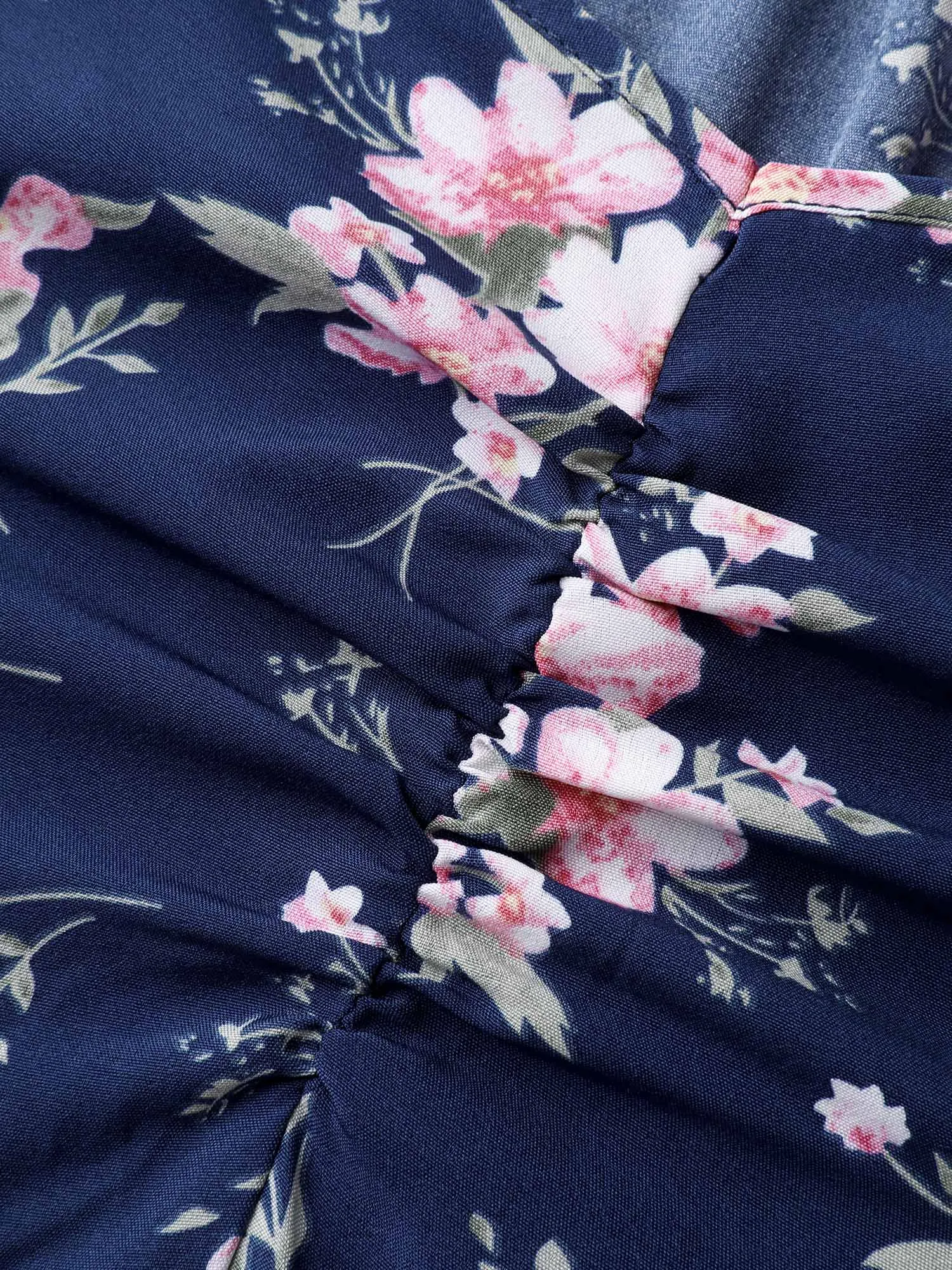 Floral Stretchy Waist Ruffled Midi Dress sold by Bloomchic product image thumbnail 5