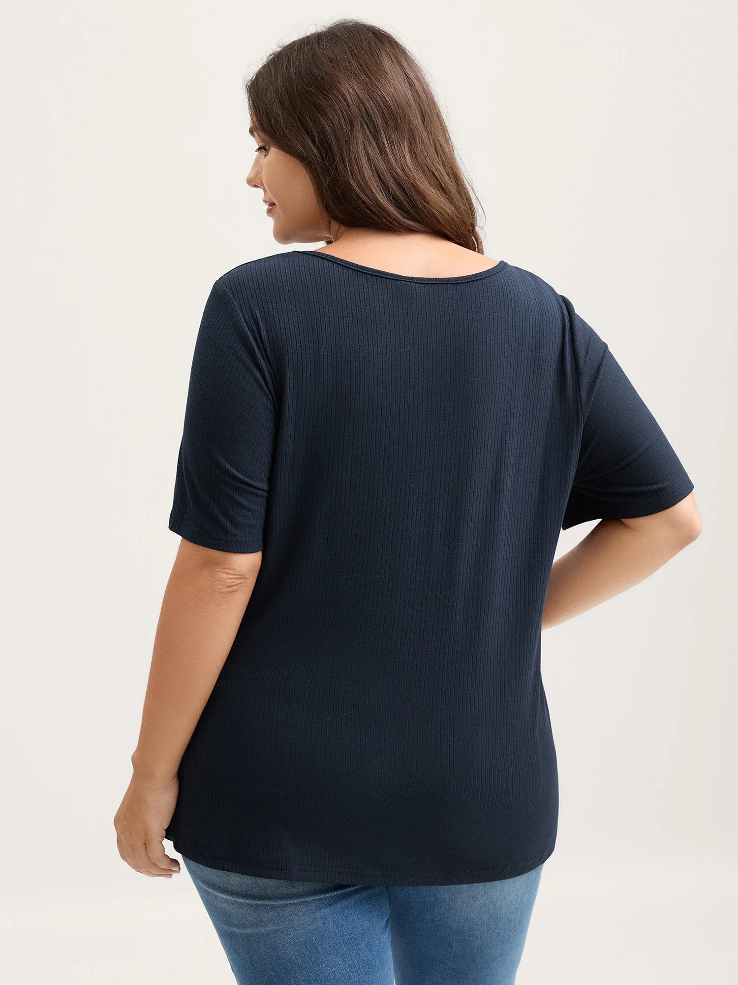 Pit Strip Knotted Front Split Side Top sold by Bloomchic product image thumbnail 5