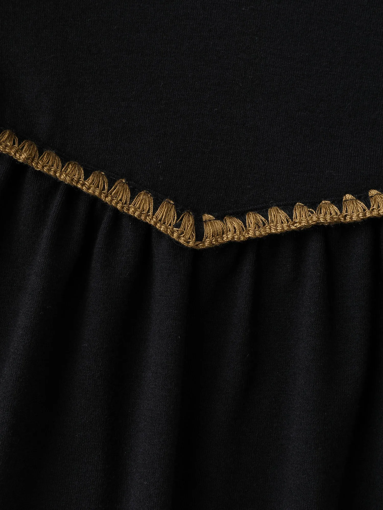 Contrast Embroidery Thread Detail T-Shirt sold by Bloomchic product image thumbnail 5