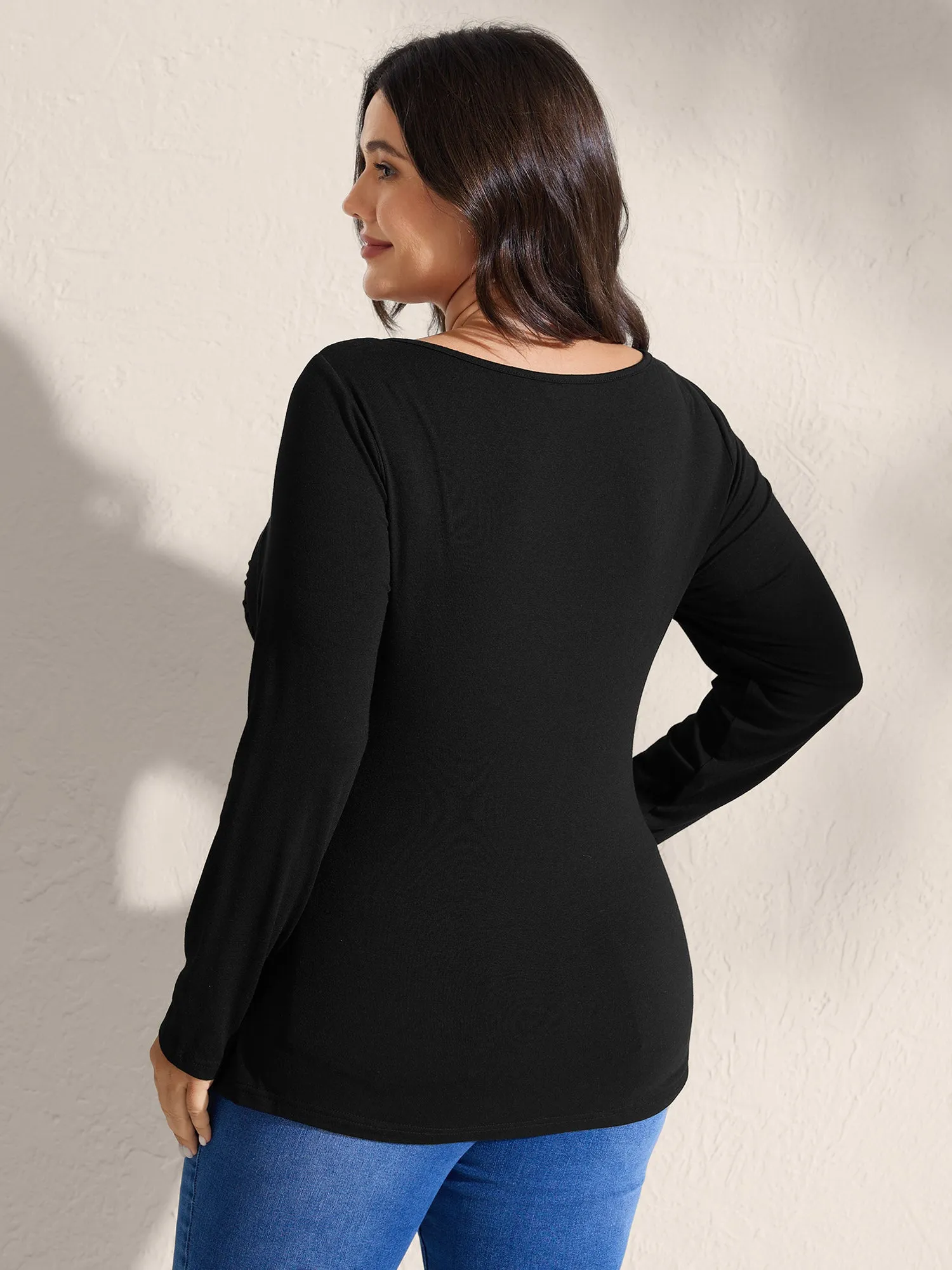 Supersoft Stretchy Pleated Bodice T-Shirt sold by Bloomchic product image thumbnail 5