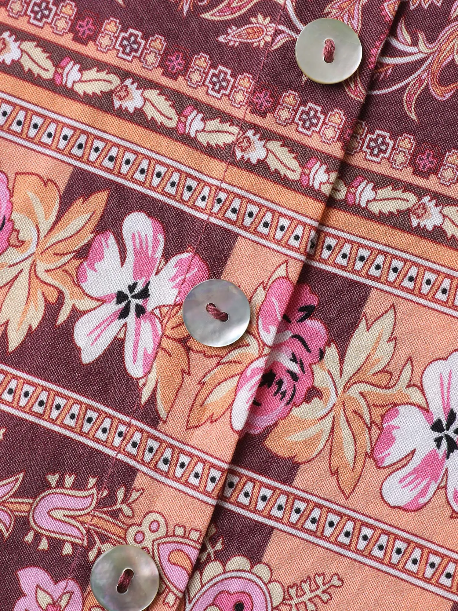 Floral Mixed Print Puffy Sleeve Blouse sold by Bloomchic product image thumbnail 5