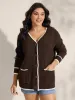 Textured Pocket Color Contrast Knit Cardigan sold by Bloomchic