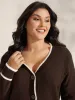 Textured Pocket Color Contrast Knit Cardigan sold by Bloomchic