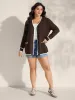 Textured Pocket Color Contrast Knit Cardigan sold by Bloomchic
