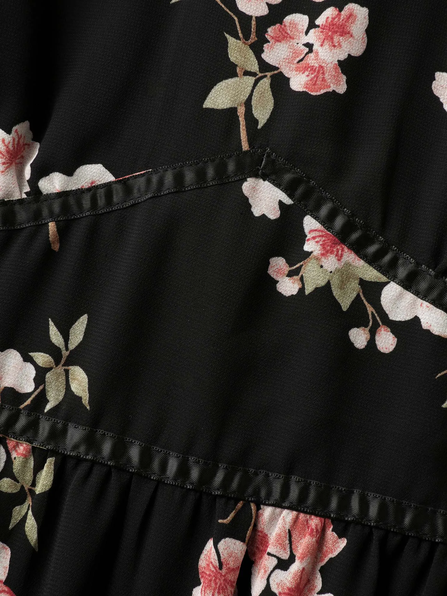 Chiffon Floral Triangular Waist Cinched Maxi Dress sold by Bloomchic product image thumbnail 5