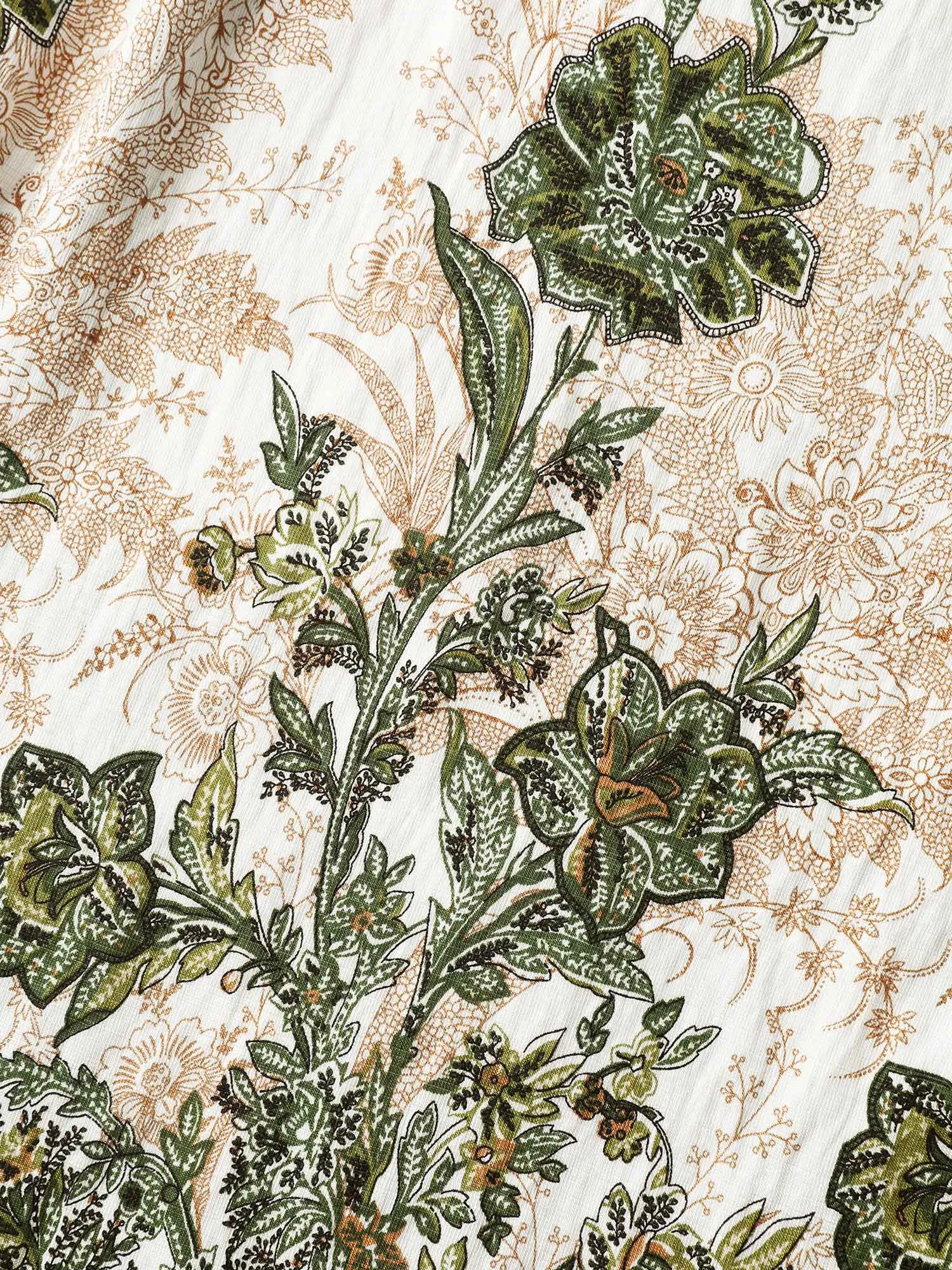 Paisley Print Notched Neckline Midi Dress sold by Bloomchic product image thumbnail 5