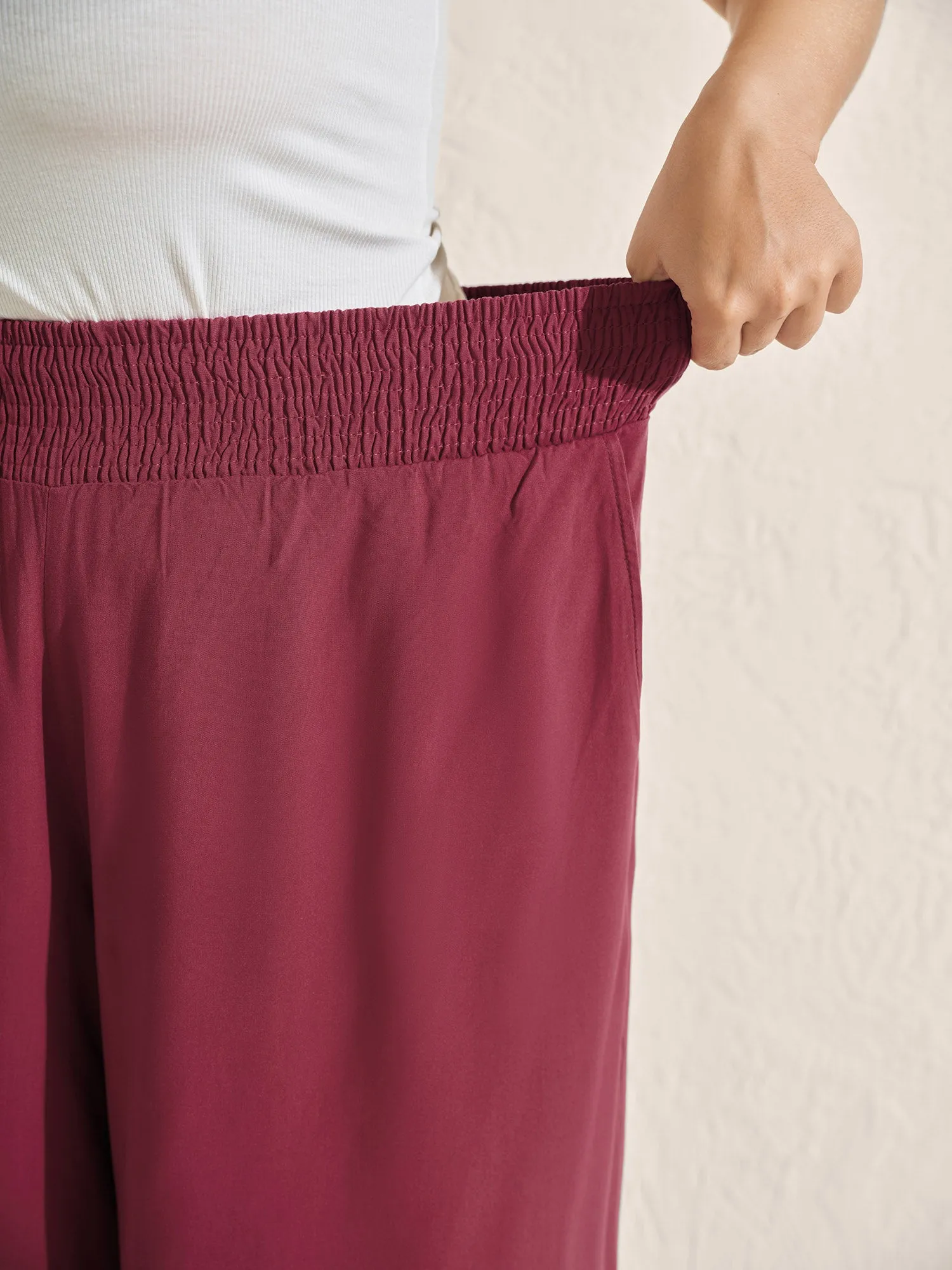 Floral Applique Embroidery Wide-Leg Pants sold by Bloomchic product image thumbnail 4