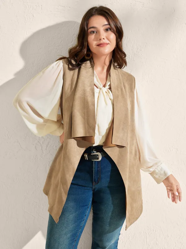 Suede Adjustable Waist Belt Vest sold by Bloomchic