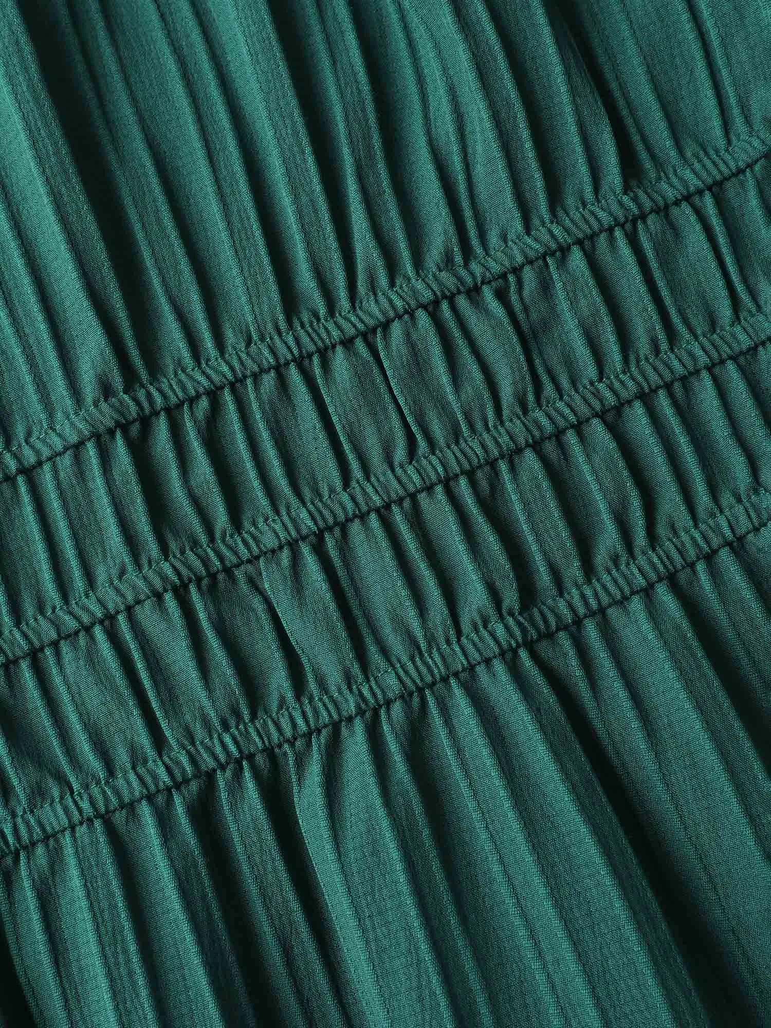 Textured Shirred Cinched Waist Midi Dress sold by Bloomchic product image thumbnail 5