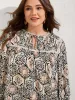 Ornate Print Toothpick Pleats Blouse sold by Bloomchic