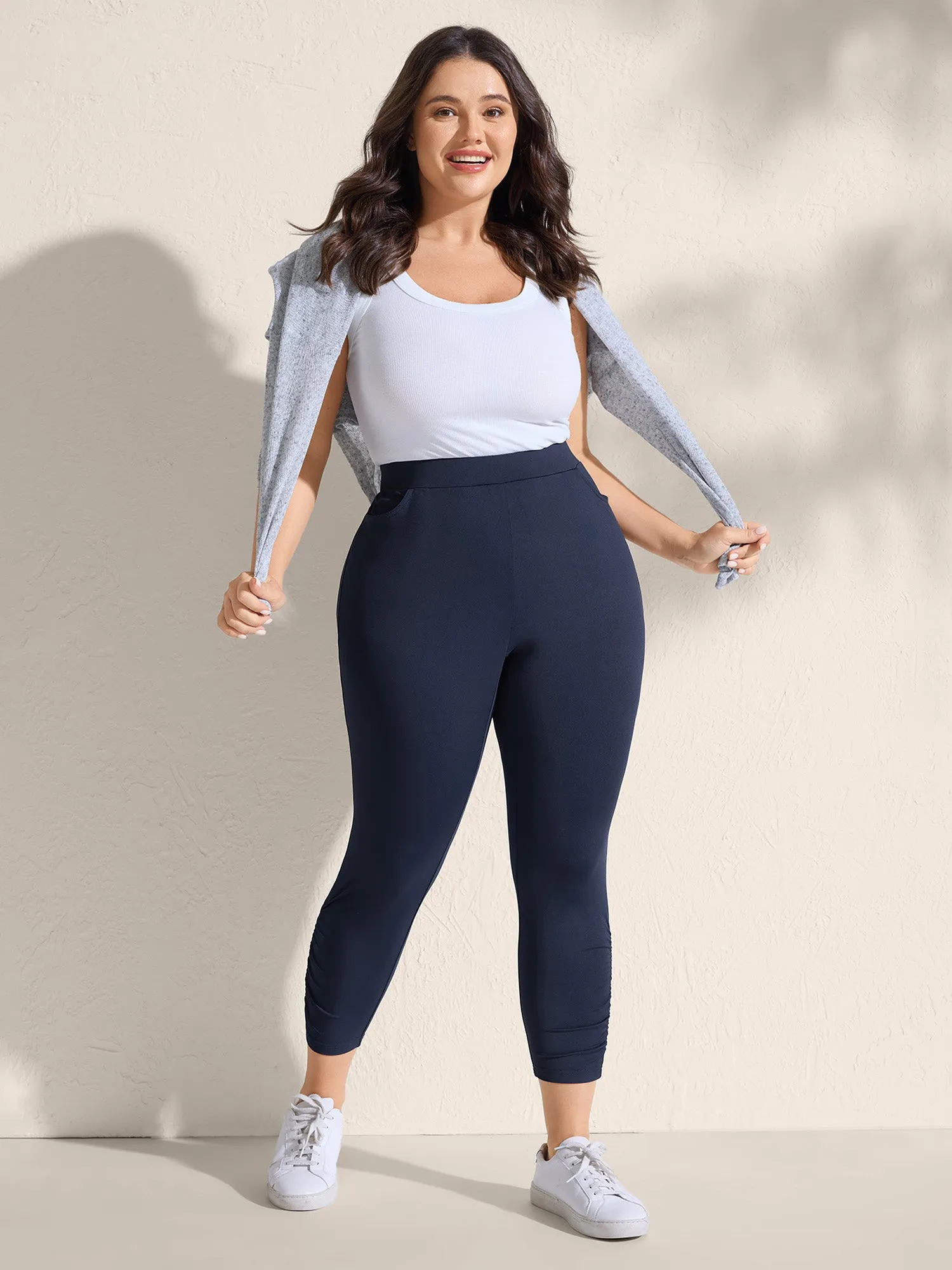 Super Stretchy Skinny-Fit Cuffed Pants sold by Bloomchic product image thumbnail 2