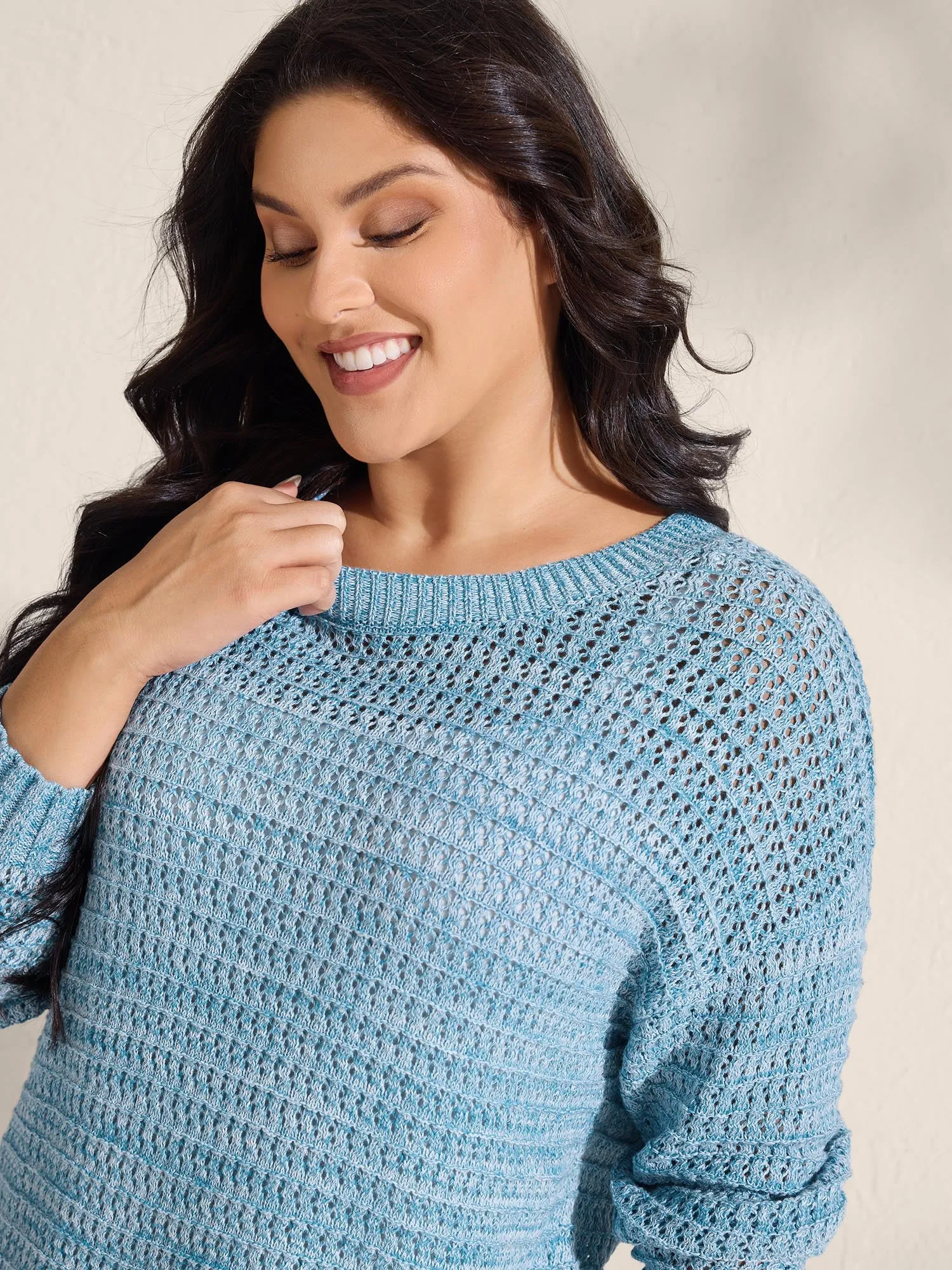 Textured Woven Color Blend Pullover sold by Bloomchic product image thumbnail 2