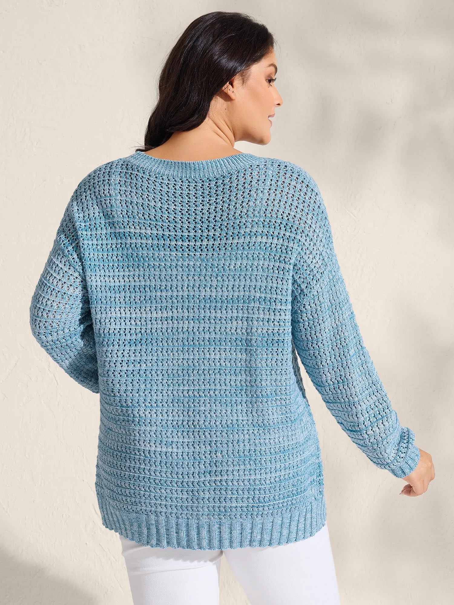 Textured Woven Color Blend Pullover sold by Bloomchic product image thumbnail 4