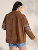 Rodeo Boho Print Button Front Jacket sold by Bloomchic