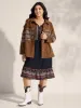 Rodeo Boho Print Button Front Jacket sold by Bloomchic