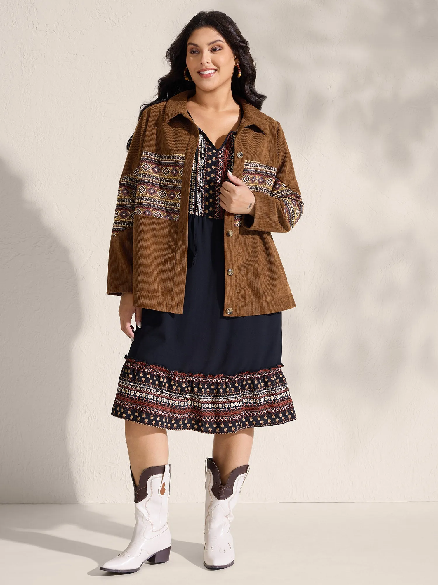 Rodeo Boho Print Button Front Jacket sold by Bloomchic product image thumbnail 3