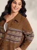 Rodeo Boho Print Button Front Jacket sold by Bloomchic