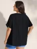 Floral Lace Trim Textured T-Shirt sold by Bloomchic