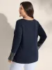 Supersoft Ribbed Button Neckline Fitted T-Shirt sold by Bloomchic