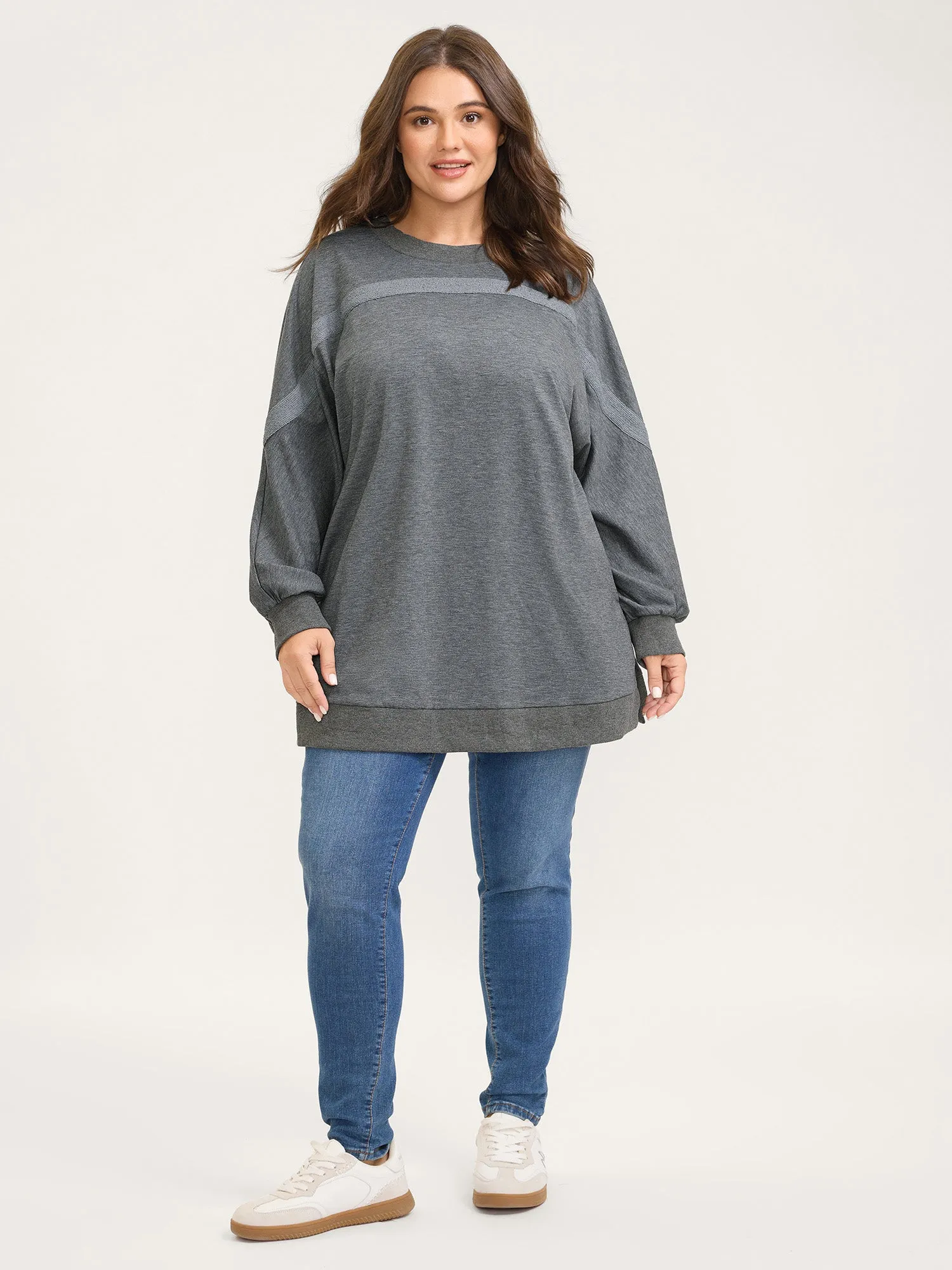 Drop Shoulders Ultra-Relaxed Fit Sweatshirt sold by Bloomchic product image thumbnail 2