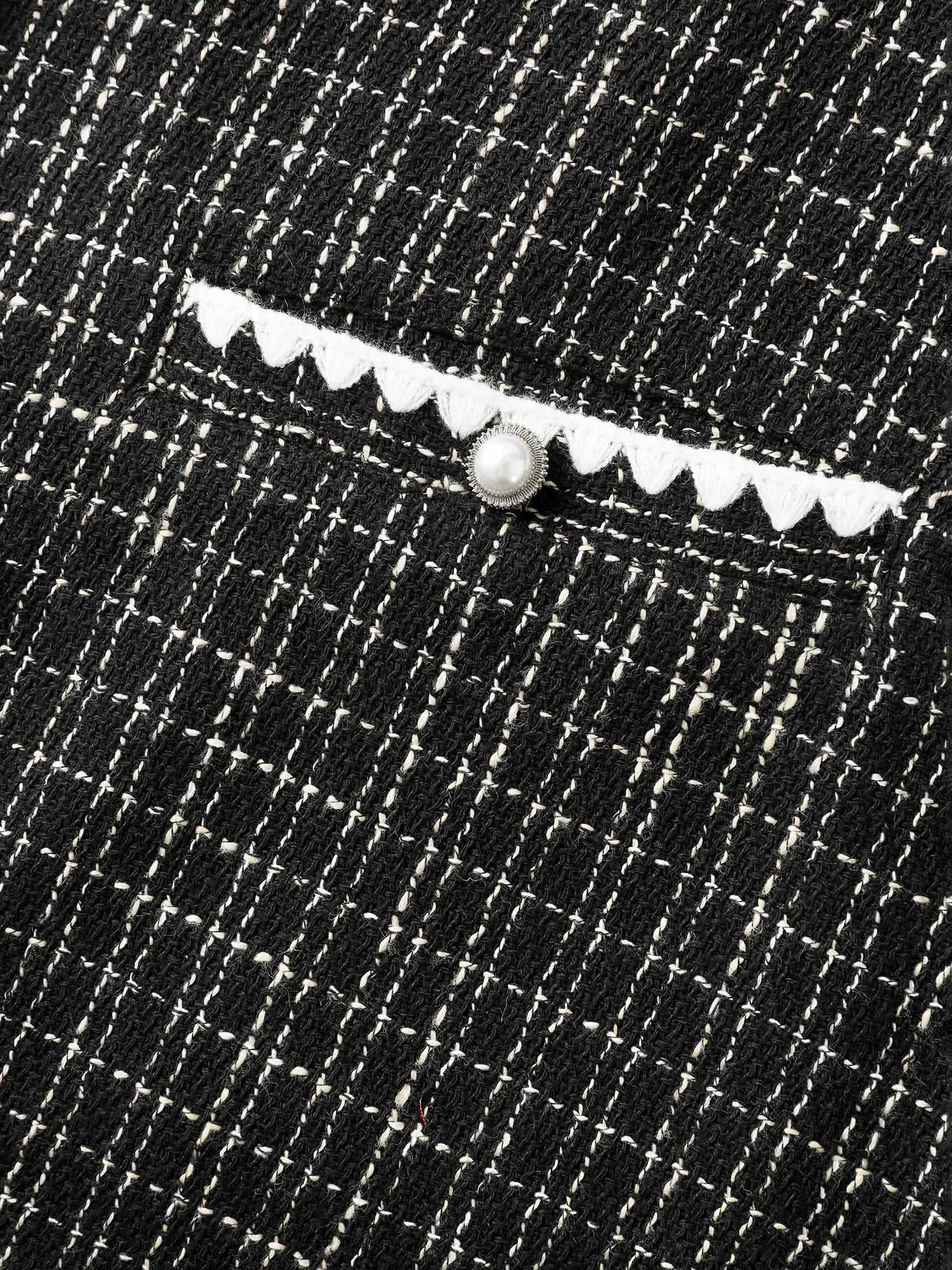 Tweed Print Contrast Hem Knee-Length Dress sold by Bloomchic product image thumbnail 5