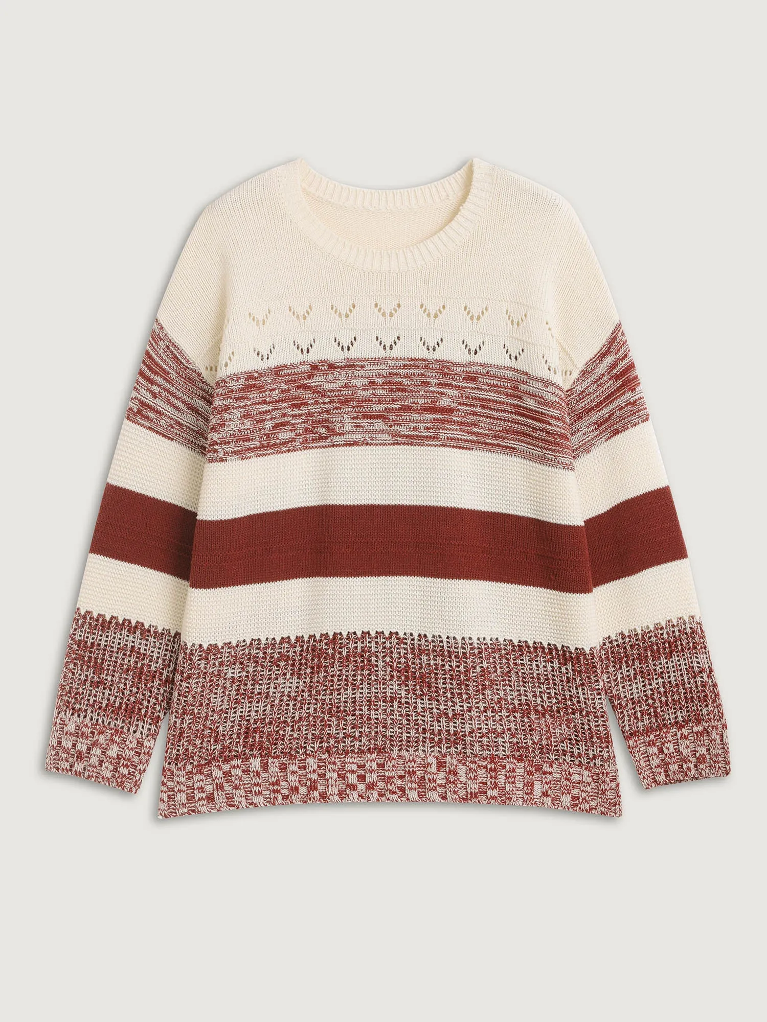 Color Block Textured Cut-Out Sweatshirt sold by Bloomchic product image thumbnail 5